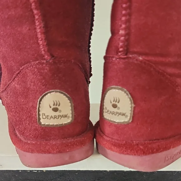 BearPaw Red Tall Winter Boots - Picture 2 of 7